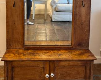 Vanity Mirror with Storage Cabinet. Measures 21" H x 36" W. Photo 1 of 2.