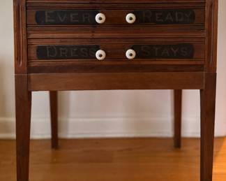 Ever Ready Dress Stays "Spool" Storage Table. Measures 23" W x 14" D x 27" H. Photo 1 of 5.