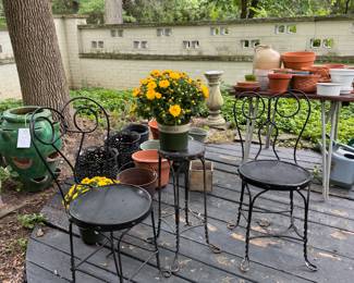 Wrought Iron 3-Piece Set.