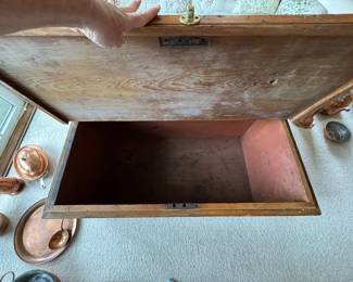 Antique Blanket Chest with New Hardware. Measures 40" W x 22" D x 20" H. Photo 4 of 4.