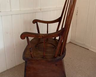 Antique Chamber Pot Chair. Measures 22" W x 24" D. Photo 4 of 5.
