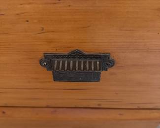 Antique Pine 3-Drawer Storage Cabinet. Measures 34" W x 20" D x 36" H. Photo 2 of 4.