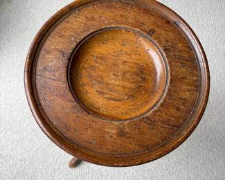 Pair of Tripod Tea Tables. Each Measures 12" D x 19" H. Photo 3 of 7.