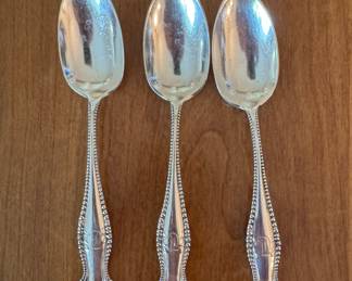 Set of 3 Sterling Silver Spoons. Photo 1 of 2.