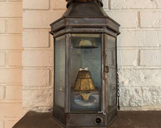 Vintage Brass Ship Lantern. Measures 9" W x 16" H. Photo 1 of 2.