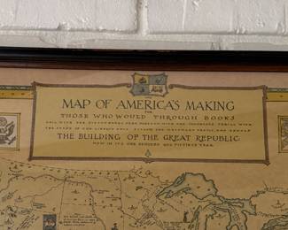 The Map of America's Making for Those Who Would Through Books Sail with the Discoverers Map by Paul M. Paine. Measures 33" W x 24" H Overall. Photo 2 of 4.