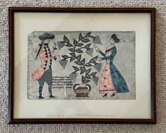 Framed Watercolor Reproduction of "Spring Blessing." Measures 18" W x 14" H Overall. Photo 1 of 2.