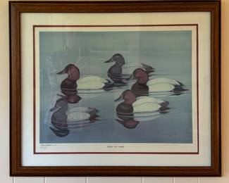 "Pool 16 Cans" Ducks Unlimited Edition 1435/2000. Signed by Artist George C. Kieffer.