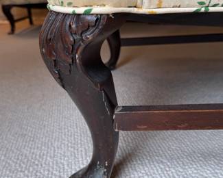 Early American Antique Wing Back Chair with Pad Feet - 2 Available. Each Measures 30" W x 34" D. Photo 6 of 6.