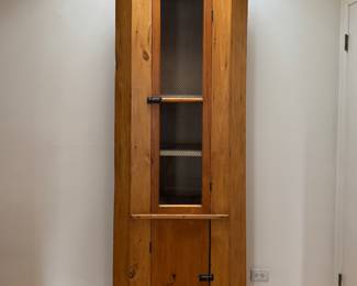 Antique Pine Corner Cabinet. Measures 30" W x 16" D x 66" H. Photo 1 of 6.