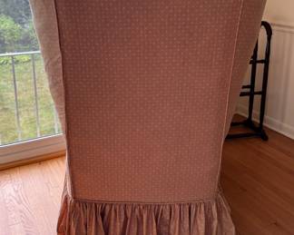 Early American Wing Back Chair on Casters - 2 Available. Photo 3 of 3.