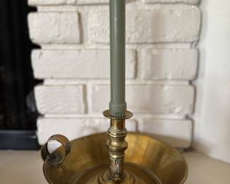 Antique Brass Chambersticks. Photo 2 of 3.