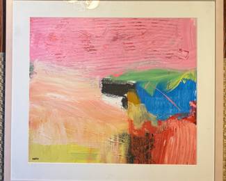 "Venetian Harbor," Oil on Paper. Measures 24" x 21" within Mat; 32" x 30" Overall. Signed by Artist Brian Smith. Photo 1 of 3.