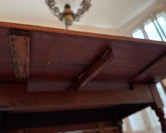 Antique Drop Leaf Table. Measures 42" W x 25" - 40" D with Two 14" Drop Leaves x 29.5". Photo 4 of 5.