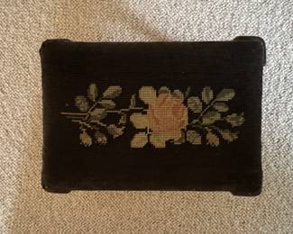 Small Needlepoint Footrest. Measures 14" x 10". Photo 2 of 3.