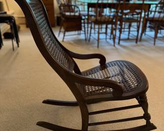 Early American Cane Rocking Chair. Photo 2 of 2.