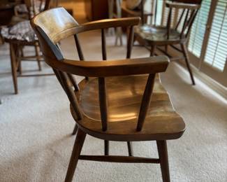 Thonet Early American Walnut Windsor Captain's Chair. Thonet Early American Walnut Windsor Captains Chair - 3 Available. Photo 3 of 4.
