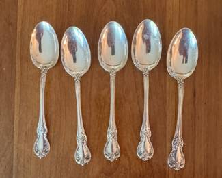 Set of 5 Towle Old Master Sterling Silver Spoons. Photo 1 of 2.