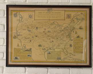 The Map of America's Making for Those Who Would Through Books Sail with the Discoverers Map by Paul M. Paine. Measures 33" W x 24" H Overall. Photo 1 of 4.