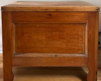 Antique Flip-Top Pine Grain Bin / Storage Cabinet. Measures 36.5" W x 19.25" D x 31" H. Photo 1 of 6.