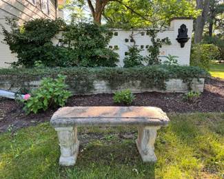 Cast Concrete Bench.