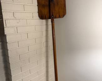 Early American Hand-Carved Wood Grain Shovel.