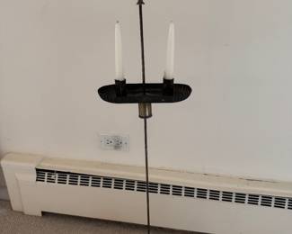 Vintage Floor Candelabra with Copper Base. Photo 1 of 3.