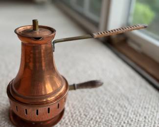 Vintage Copper Chocolate Pot. Photo 1 of 3.