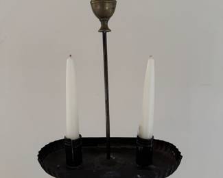 Vintage Floor Candelabra with Copper Base. Photo 3 of 3.