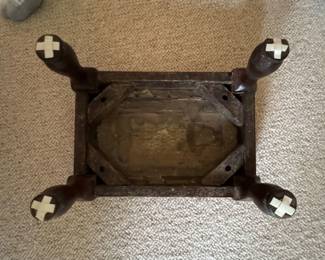 Small Needlepoint Footrest. Measures 14" x 10". Photo 3 of 3.