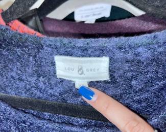 Lou & Grey Textured Navy Blue Cozy Knit Top | Effortless Everyday Comfort S