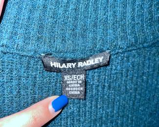 Hilary Radley Teal Ribbed Sweater – XS | Cozy Chic Women’s Knit Top
