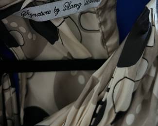Signature by Larry Levine Beige & Black Polka Dot – Vintage-Inspired Elegant Midi