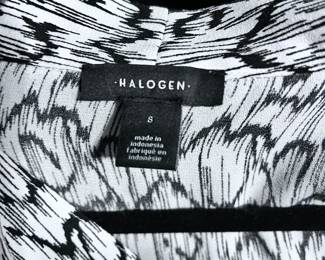 Halogen Abstract Black & White Wrap Blouse | Nordstrom Workwear S