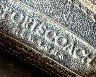 Coach New York Embossed Leather Logo – Authentic Stamp Detail for Vintage Coach Handbags