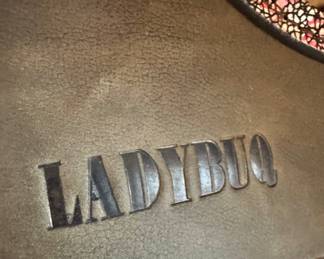 Ladybuq Handmade Leather Satchel – Unique Two-Tone Crossbody Bag with Mosaic Handle Detail