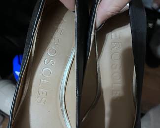 Aerosoles Black Leather Heels – Women’s Classic Comfort Pumps | Cushioned Slip-On Dress Shoes