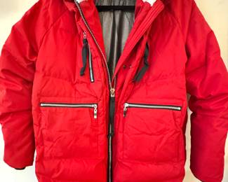 Orolay Women’s Red Down Puffer Coat with Sherpa Hood – Warm Winter Parka Jacket Size S