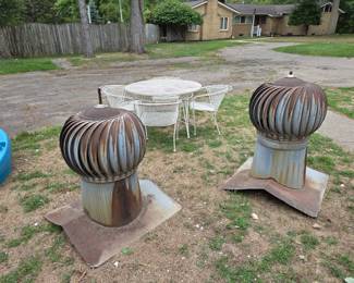 Turbine roof vents, vintage