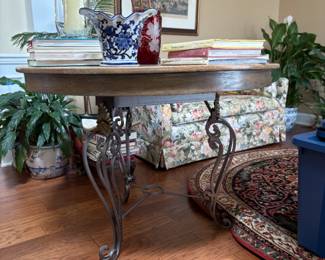 Oak Top Metal Legs