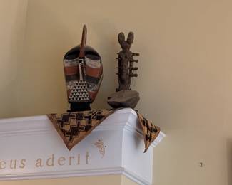 African Tribal Mask   African Andungu (ugandan) instrument Mangbetu Ritual Harp (suggested)