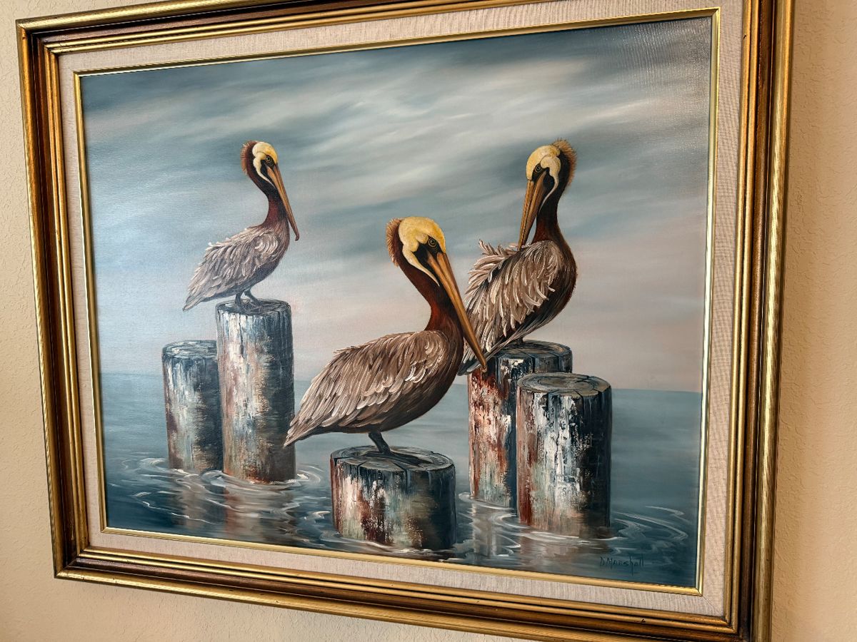 D. Marshall Pelican Painting