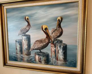 D. Marshall Pelican Painting