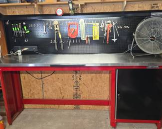 Craftsman 8ft stainless steel top work Bench VERY NICE