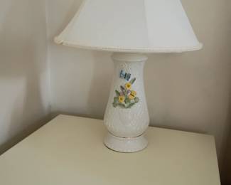 Belleek lamp 