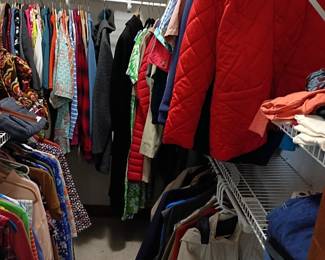 clothes, shoes, purses, bags etc 