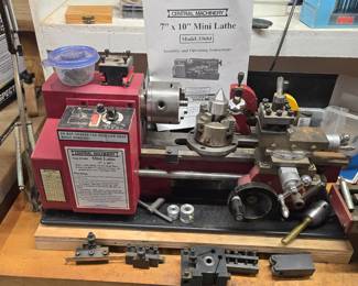 7 x 10 mini lathe and accessories 