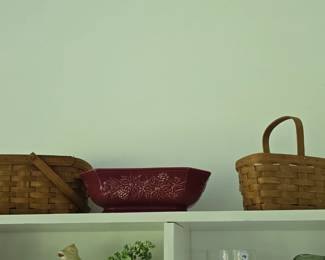Longaberger baskets and pottery 