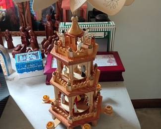 vintage wooden candle carousel 