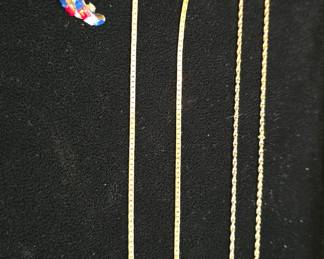 gold filled necklaces and costume earrings